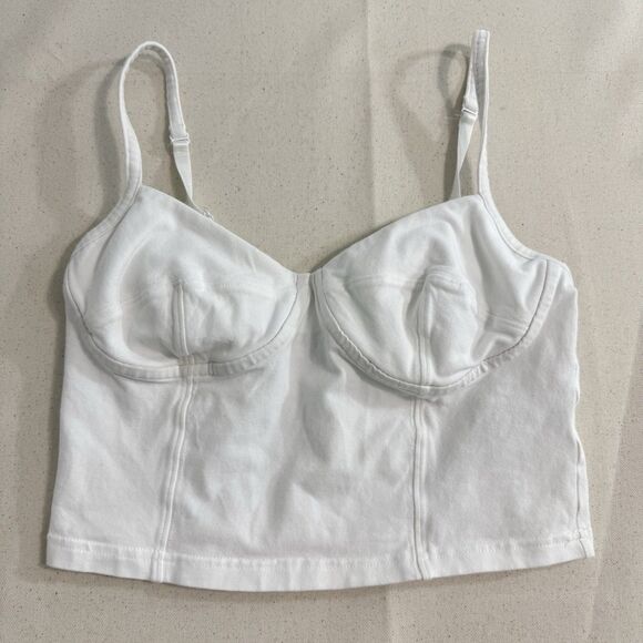 ARITZIA 90’s CLAUDIA TANK TOP Size Medium White - Picture 1 of 7